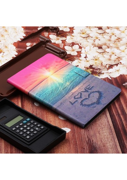 Alaxy Tab A 10.1 (2019) SM-T510/T515 Için Desenli Kartlıklı Standlı Deri Koruyucu Tablet Kılıfı (Yurt Dışından)