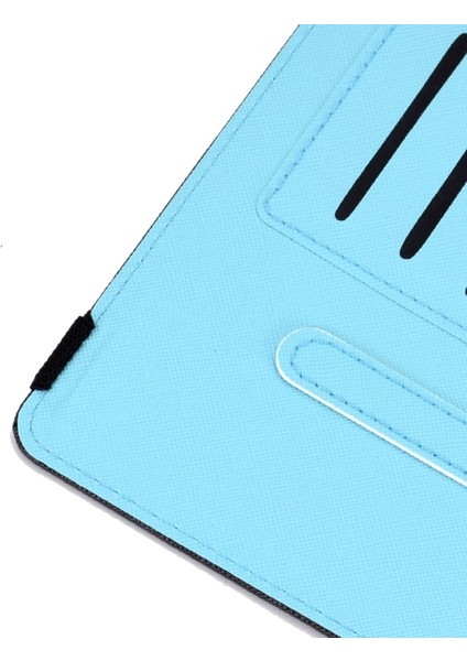 Tab A8 (2021) SM-X200 / SM-X205 Için Desenli Kartlıklı Elastik Bantlı Kalemlikli Pu Deri Koruyucu Tablet Kılıfı (Yurt Dışından) fırsatları