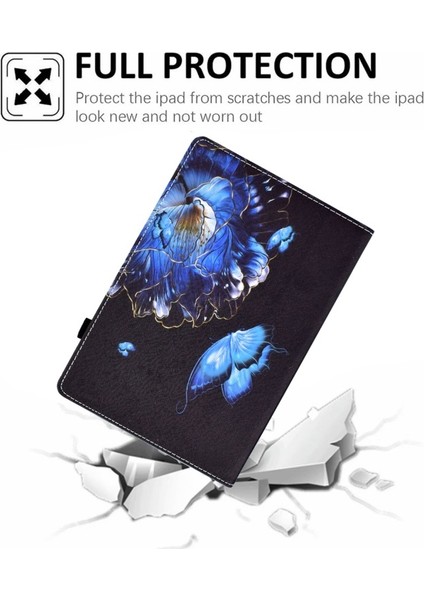 Tab A8 (2021) SM-X200 / SM-X205 Için Desenli Kartlıklı Elastik Bantlı Kalemlikli Pu Deri Koruyucu Tablet Kılıfı (Yurt Dışından) indirimleri