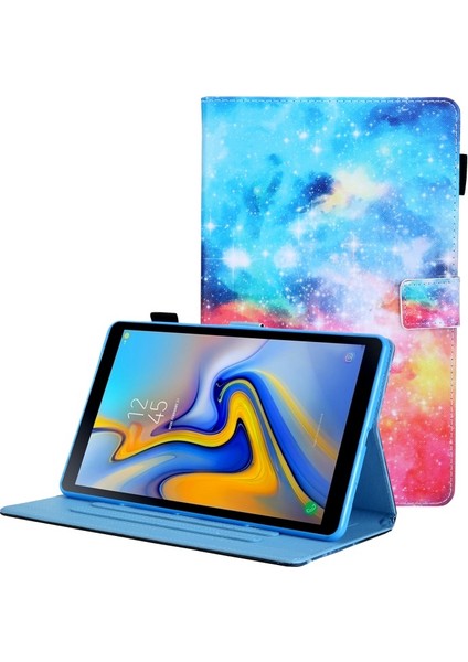 Tab A8 10.5 2021 SM-X200/X205 Için Desenli Standlı Kartlıklı Deri Koruyucu Tablet Kılıfı (Yurt Dışından)