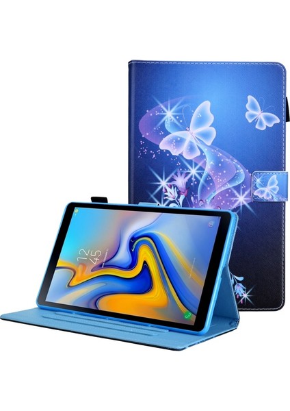 Tab A8 10.5 2021 SM-X200/X205 Için Desenli Standlı Kartlıklı Deri Koruyucu Tablet Kılıfı (Yurt Dışından)