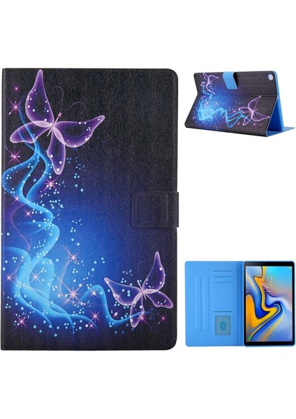 Galaxy Tab A7 10.4 (2020) Için Desenli Kartlıklı Standlı Deri Tablet Kılıfı (Yurt Dışından)