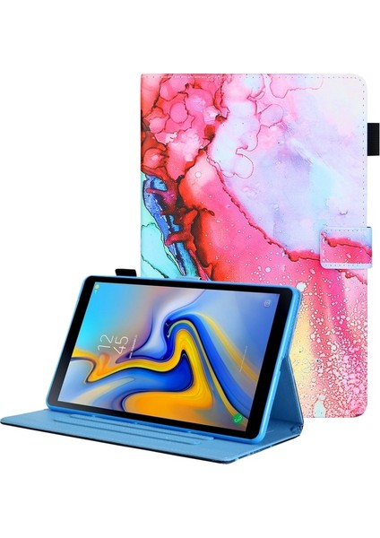 Galaxy Tab A8 10.5 Için Desenli Baskılı Stand Kapaklı Suni Deri Cüzdan Işlevli Koruyucu Tablet Kılıfı (Yurt Dışından)