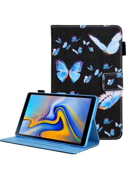 Galaxy Tab A8 10.5 Için Desenli Baskılı Stand Kapaklı Suni Deri Cüzdan Işlevli Koruyucu Tablet Kılıfı (Yurt Dışından)