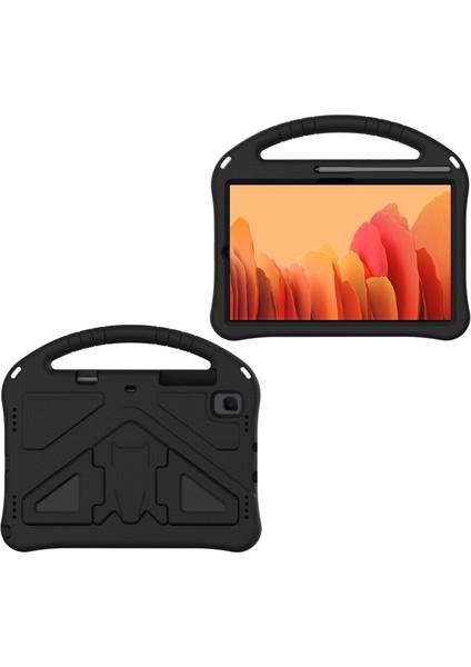 Galaxy Tab A7 10.4 (2020) Için Kulplu Darbeye Dayanıklı Eva Kalem Yuvalı Tablet Kılıfı - Siyah (Yurt Dışından)