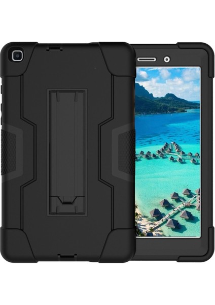 Galaxy Tab A 8.0 Wi-Fi (2019) SM-T290 Için Darbeye Çizilmeye Dayanıklı Standlı Tablet Kılıfı - Siyah (Yurt Dışından)