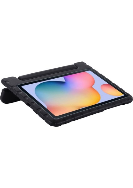 Galaxy Tab S6 Lite Için Darbeye Dayanıklı Standlı Kulplu Eva Köpük Tablet Kılıfı - Siyah (Yurt Dışından)