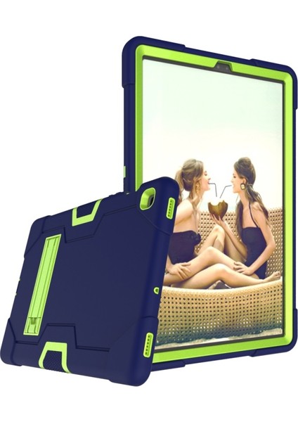 Galaxy Tab S5E SM-T720 Için Düşmeye Dayanıklı Pc + Tpu Standlı Koruyucu Tablet Kılıfı - Koyu Mavi/yeşil (Yurt Dışından) indirimleri