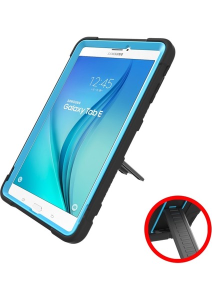 Galaxy Tab E 9.6 T560 Için Düşmeye Toza Dayanıklı Pc + Tpu Koruyucu Standlı Tablet Kılıfı - Siyah/mavi (Yurt Dışından) indirimleri