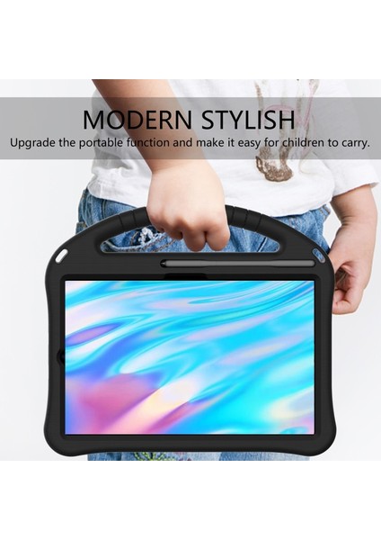 Galaxy Tab S6 Lite Için Kalem Yuvalı Darbeye Dayanıklı Eva Tablet Kılıfı - Siyah (Yurt Dışından)