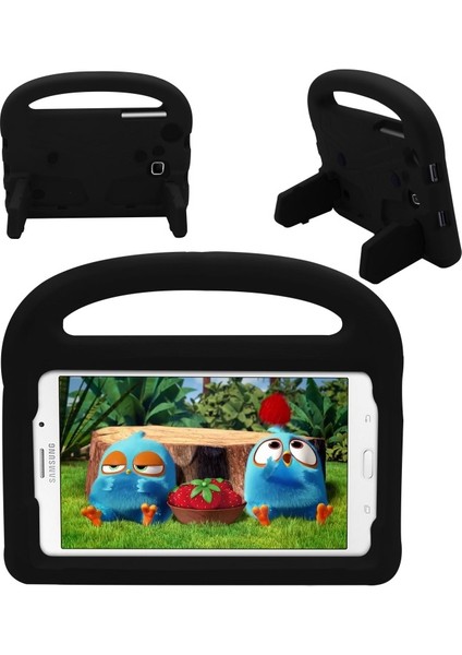 Galaxy Tab T230 T235/T280 T285/T110 T111/SM-T113 Için Darbeye Dayanıklı Standlı Eva Köpük Tablet Kılıfı - Siyah (Yurt Dışından)
