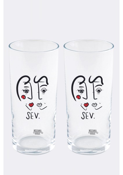 Sev Kadehi 2'li Set