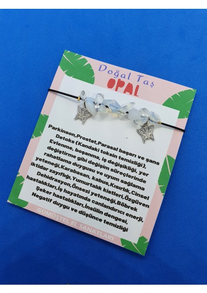 Doğal Taş Bileklik Sallantı Detaylı Orijinal Doğal Taş