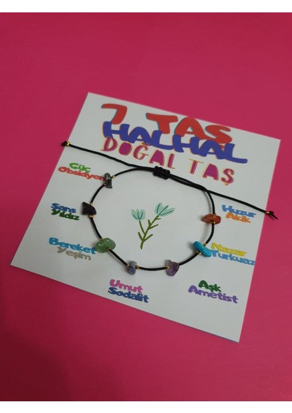 7 Taş Halhal Doğal Taş Ip Halhal Asansörlü Kilit Sistemi