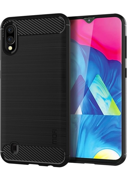 Mofı Samsung Galaxy M10 Için Karbon Fiber Doku Tpu Kılıf - Siyah (Yurt Dışından)