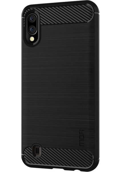 Mofı Samsung Galaxy M10 Için Karbon Fiber Doku Tpu Kılıf - Siyah (Yurt Dışından)