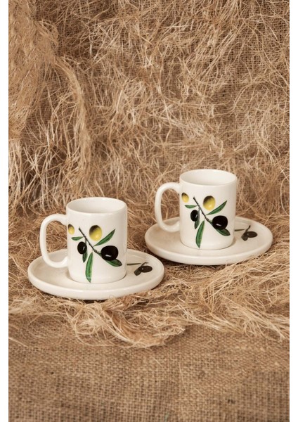 Zeytin Iki Kişilik Kahve Fincan Takımı