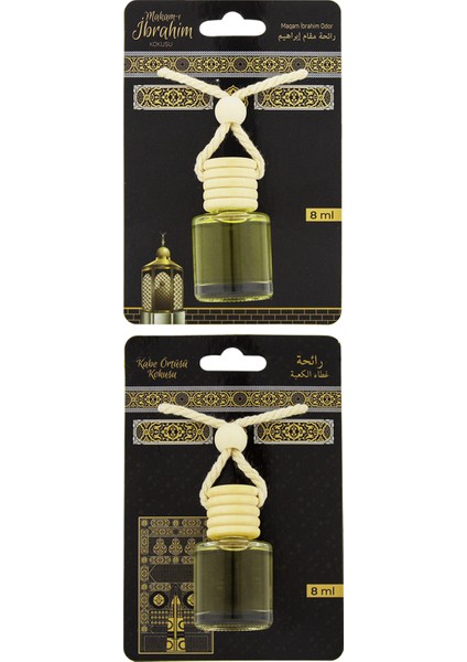 Makamı Ibrahim Kokusu ve Kabe Örtüsü Kokusu 8 ml Araba Kokusu Cam Şişe