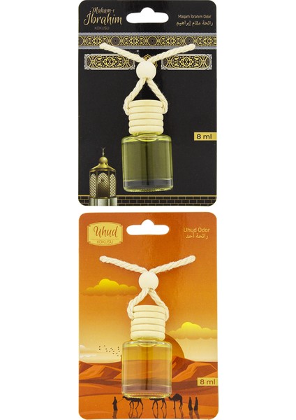 Makamı Ibrahim Kokusu ve Uhud Kokusu 8 ml Araba Kokusu Cam Şişe