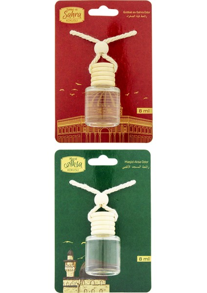 Kubbetüs Sahra Kokusu ve Mescidi Aksa Kokusu 8 ml Araba Kokusu Cam Şişe