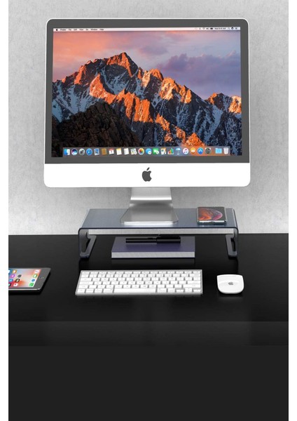 Monitör Standı Notebook Ekran Tv Yazıcı Yükseltici -Metal
