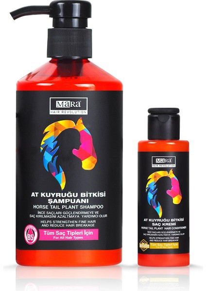 At Kuyruğu Bitkisi Şampuanı 500ml + Saç Kremi 70ml Uzatmaya 500ml