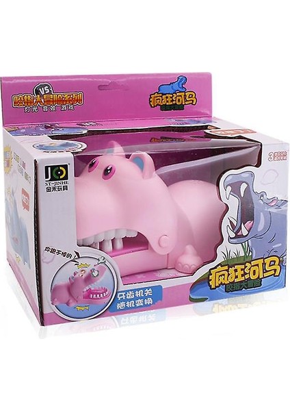 El-Bite Hippo Ebeveyn-Çocuk Etkileşimi Elektrikli Bite Hippo Diş Ekstraksiyonu Çocuk Zor Oyuncak (Pembe) (Yurt Dışından)