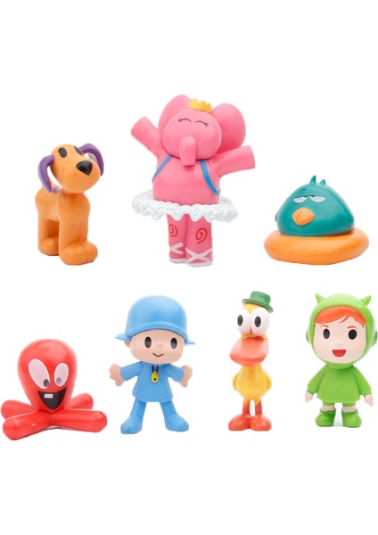 Sanlindou 7 Adet Pocoyo Zinkia Oyuncak Figür Seti - Çok Renkli (Yurt Dışından)