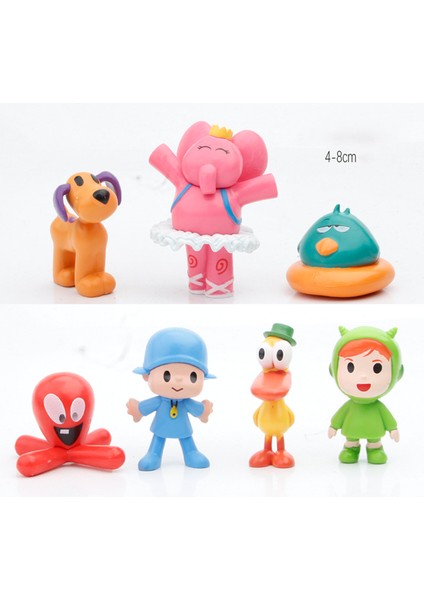 Sanlindou 7 Adet Pocoyo Zinkia Oyuncak Figür Seti - Çok Renkli (Yurt Dışından)