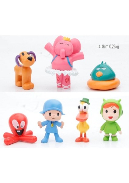 Sanlindou 7 Adet Pocoyo Zinkia Oyuncak Figür Seti - Çok Renkli (Yurt Dışından)