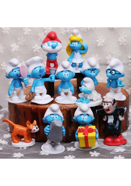 12 Adet Elfler Smurfette Rakamlar Action Figure Oyuncak (Yurt Dışından)