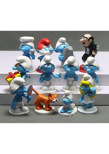 12 Adet Elfler Smurfette Rakamlar Action Figure Oyuncak (Yurt Dışından)