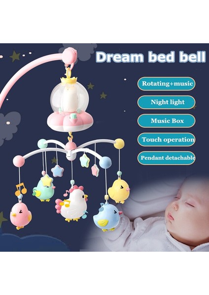 Dokunmatik Sürüm Rüya Yatak Çan Yenidoğan Dönen Müzik Çıngıraklar Beşik Hareketli Yatak Toddler Çöp Oyuncak Chick Star Kolye Bebek Oyuncakları | Bebek Çıngıraklar Ve (Yurt Dışından)