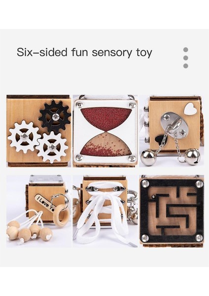 Kahverengi Meşgul Küp Çocuk Uygulamalı Yeteneği Eğitim Kilidi Kutusu Erken Öğrenme Meşgul Kurulu Fidget Bebek Montessori Eğitici Oyuncaklar (C) (Yurt Dışından) fiyatları