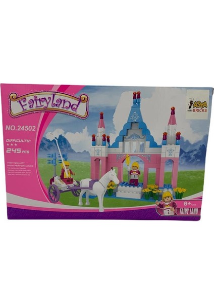 Fairyland Parçalı Setler Şato ve Arabalı At 245 Parça Yapım Seti