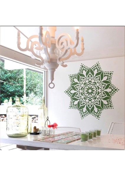 Lovely Büyük Boy Mandala Duvar Dekoratif Hazır Şablon 200 cm