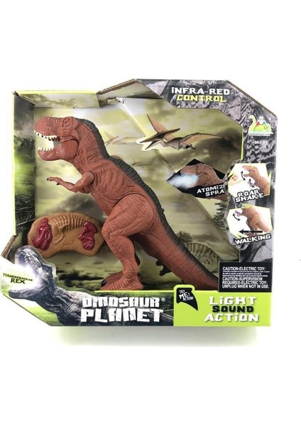 Dinasour Island Toys Uzaktan Kumandalı Yürüyen Ağzından Duman Çıkaran Sesli Işıklı Dinazor