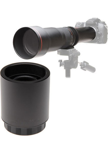 2x Teleconverter T-Mount Dijital 650-1300MM 420-800MM 900MM 500MM Lens