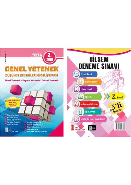 Ata Yayıncılık 2. Sınıf Bilsem Sınavlarına Hazırlık +5’ Li Deneme Sınavı