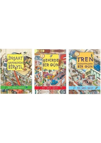 İnşaat Sahasında Bir Yıl - Şehirde Bir Gün - Tren İstasyonunda Bir Gün 3 Kitap Set