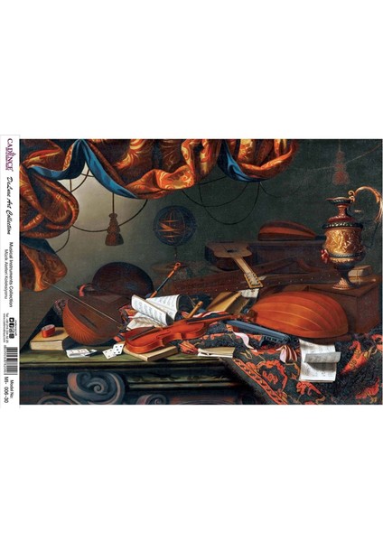 Müzik Aletleri Koleksiyonu - MI006 30*42 cm Pirinç Dekopaj