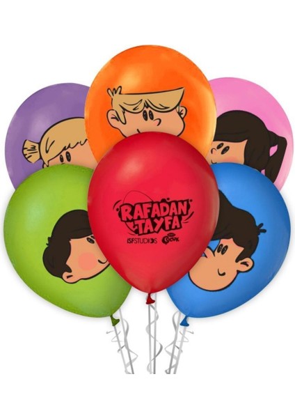 LRT9592 Balonevi, Rafadan Tayfa, 12'' Baskılı Pastel Balon 100'LÜ Paket