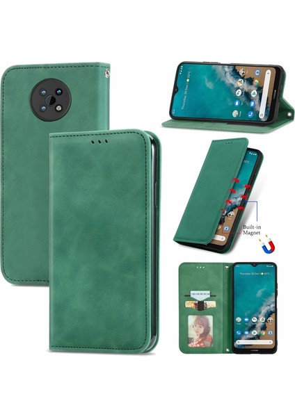 Retro Cilt Hissediyorum Iş Manyetik Yatay Deri Kılıf Nokia G50 Için (Yurt Dışından)