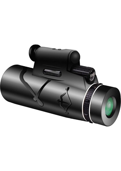 50X60 Monoküler Teleskop Güçlü Süper Zoom Hd Uzun Menzilli Fmc Işık Gece Görüş Bak4 Akıllı Telefonlarda Dış Mekanlar Içın (Yurt Dışından)