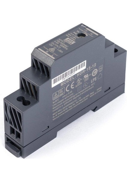 HDR-015-12 12VDC 1.25AMP Dın Rail Stepshape Güç Kaynağı