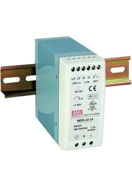 MDR-040-24  	24VDC 1.70AMP Dın Rail  Meanwell Güç Kaynağı