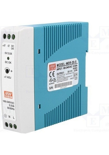 MDR-020-05 5VDC 3.0AMP Dın Rail Güç Kaynağı