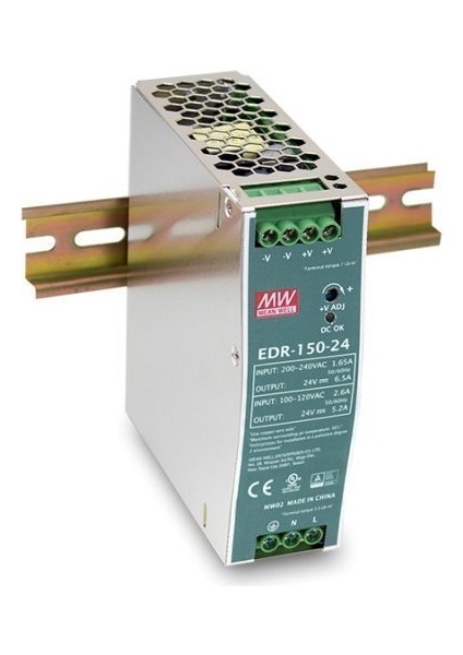 EDR-150-24 24VDC 6.5AMP Dın Rail Güç Kaynağı