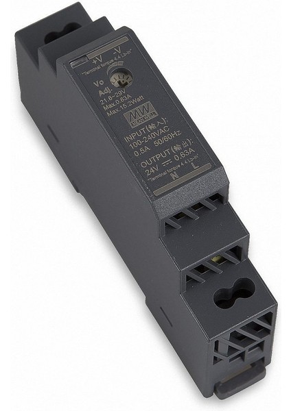 HDR-015-24 24VDC 0.63AMP Dın Rail Stepshape Güç Kaynağı