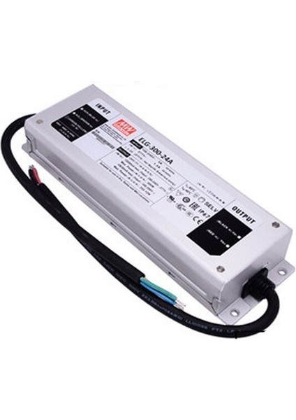 ELG-300-24A  	24VDC 12.5AMP Adj  Meanwell Güç Kaynağı